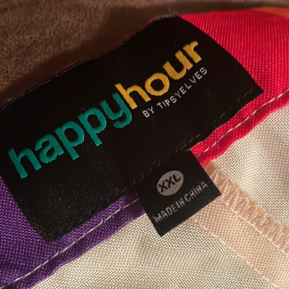 Happy hour rainbow 🌈 she shorts and tie brand new - Picture 2 of 3